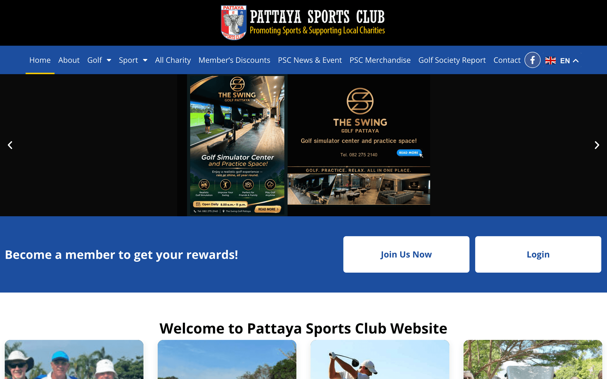 Pattaya Sports Club website